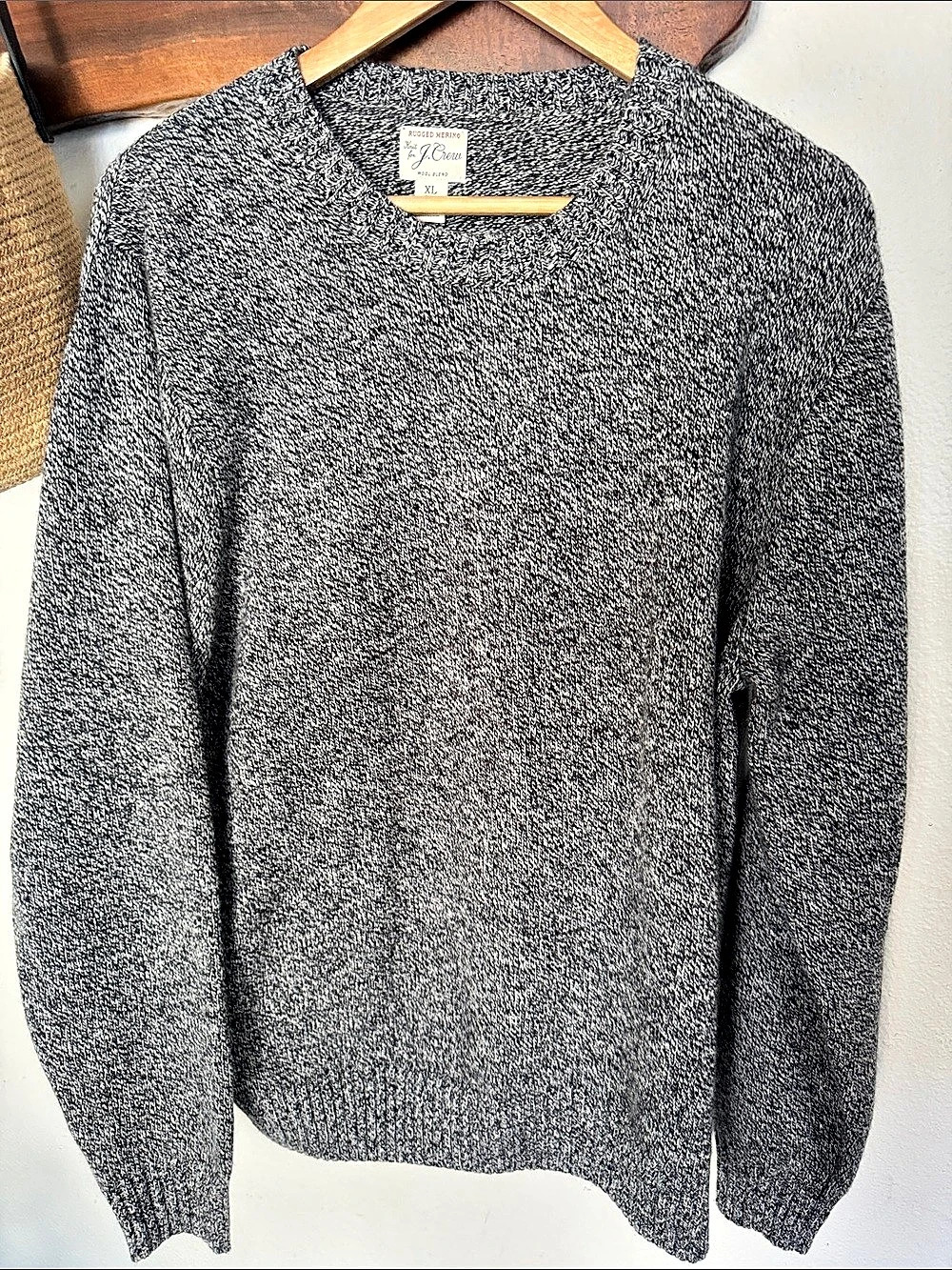 J.Crew Rugged Merino Wool Blend Crewneck Sweater XL